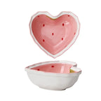 Strawberry Ceramic Ramen Bowl With Strawberry Or Star Spoon