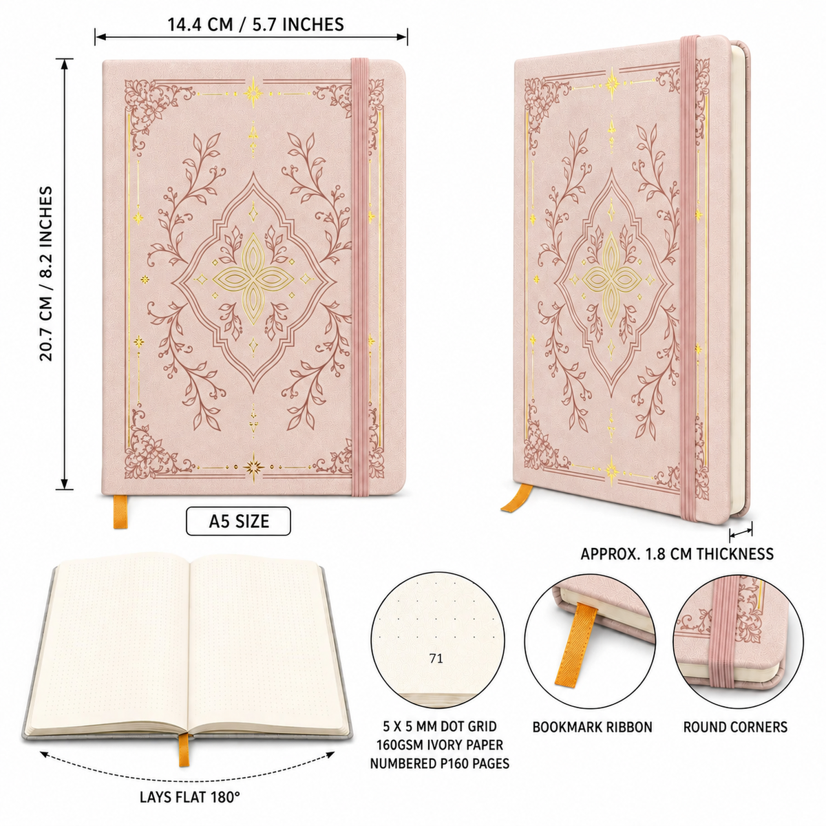 Botanical Vine Vintage Ornament Notebook