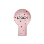 Pink Heart Ceramic Spoon Rest