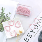 Pink Love Heart Paperclips & Bookmark 25 pcs