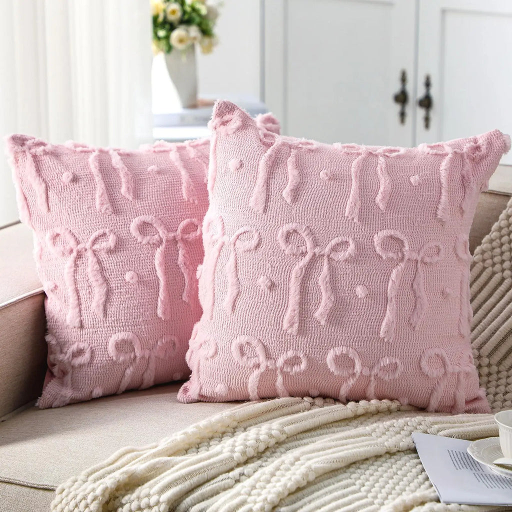 Bow Throw Pillow Covers