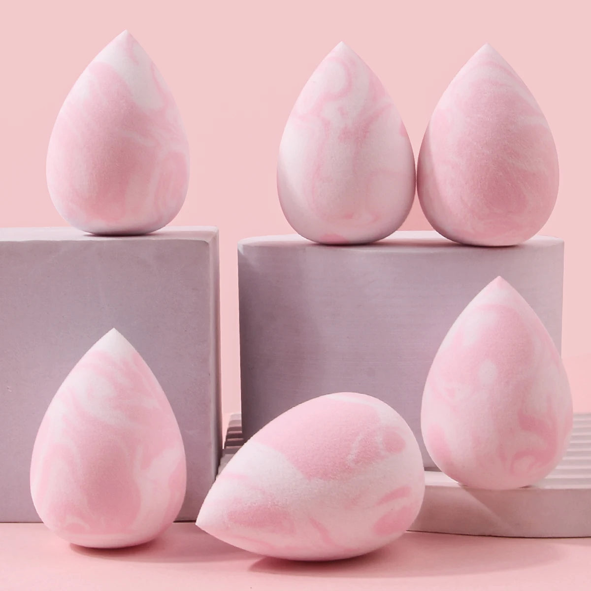 Pink Swirl Beauty Sponge - 6 Pack