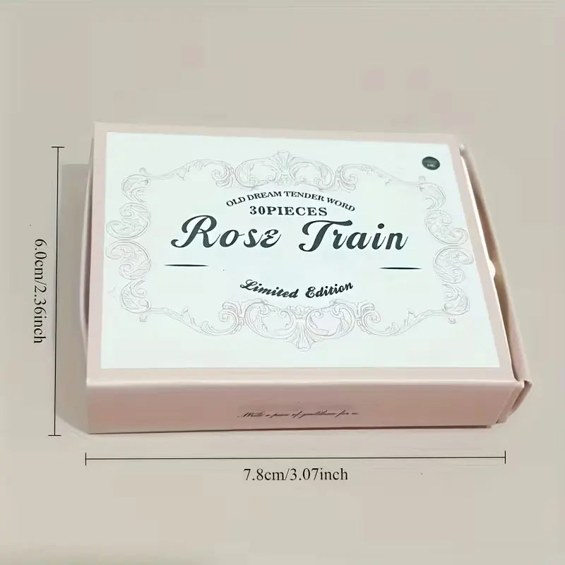 Exquisite Pink Lace-Edged Embossed Note Cards 1 Box/30 sheets 