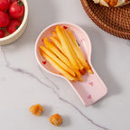 Pink Heart Ceramic Spoon Rest